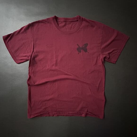 Post Malone Shirt Mens Large Maroon Twelve Carat Toothache Butterfly Tour Tee - Picture 1 of 8